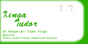 kinga tudor business card